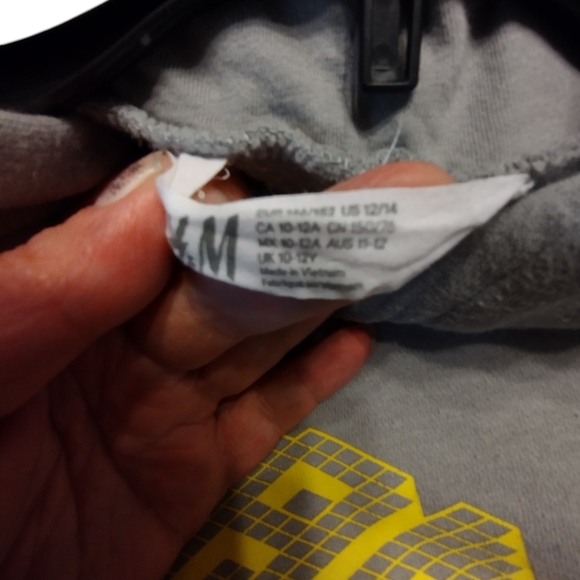 Great Used Condition H&M multicolored GAMER hoodie - unisex Sz 12/14 - Picture 4 of 4